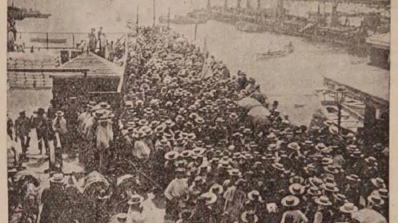Protesta obrera en Antofagasta 2 años antes de la masacre (1904)
