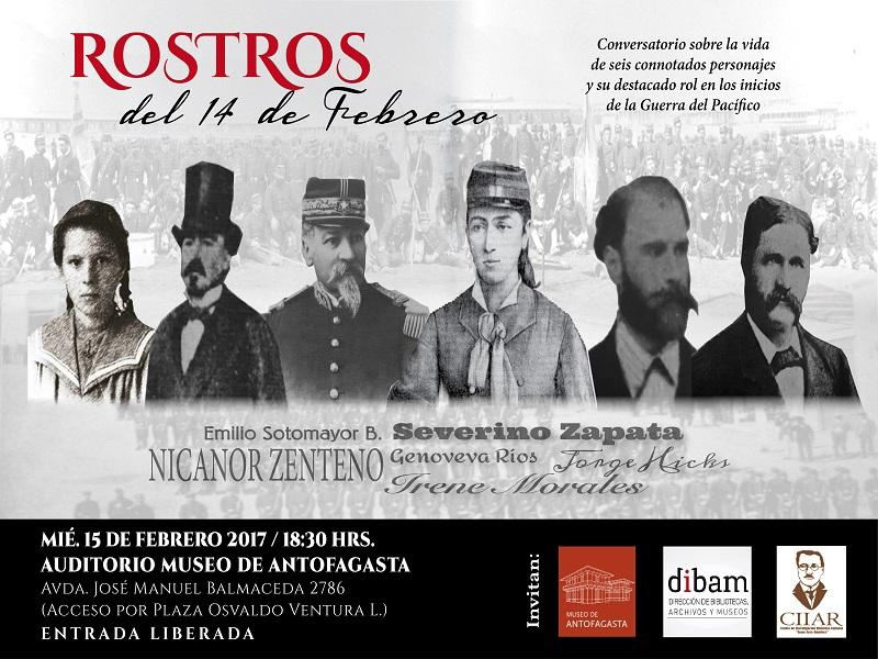 Rostros del 14 de febrero de 1879 en Antofagasta