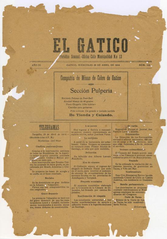 El Gatico, nº 113 (29 de abril de 1914) 