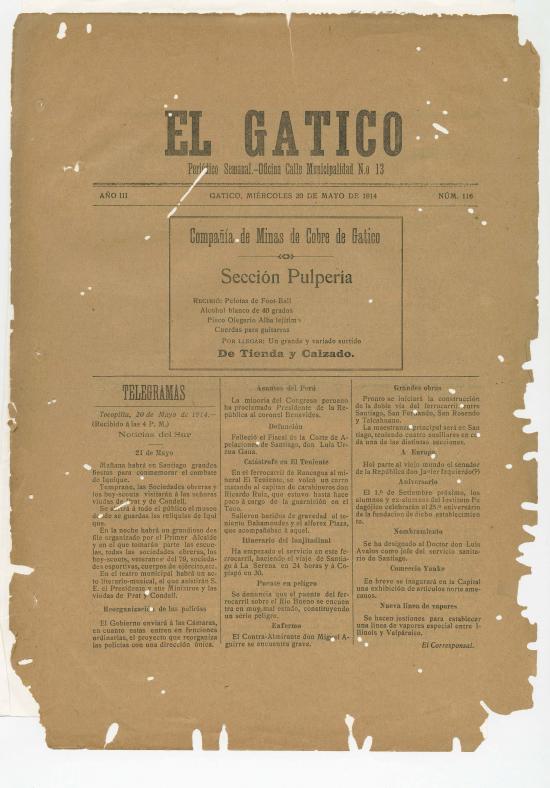 El Gatico, nº 116 (20 de mayo de 1914)