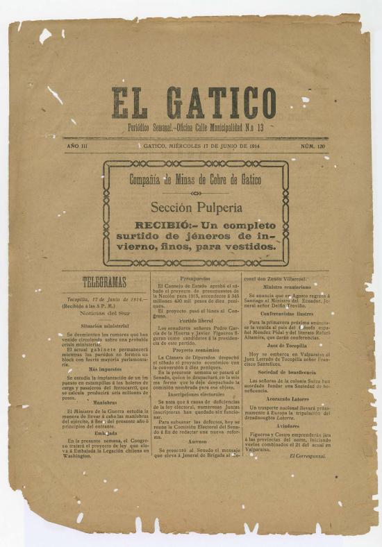 El Gatico, nº 120 (17 de junio de 1914)