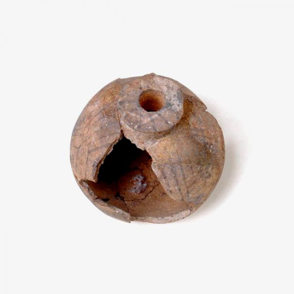 Botella miniatura de cerámica (vista superior)