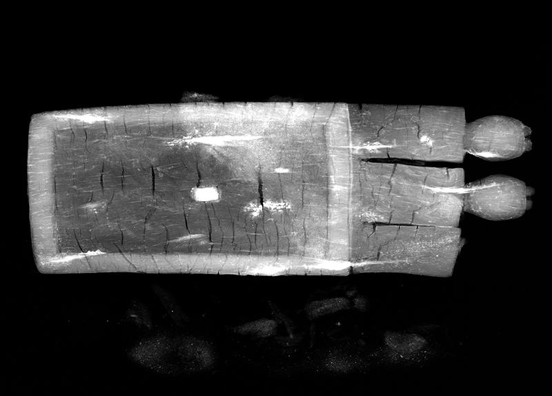 Radiografía tableta de madera